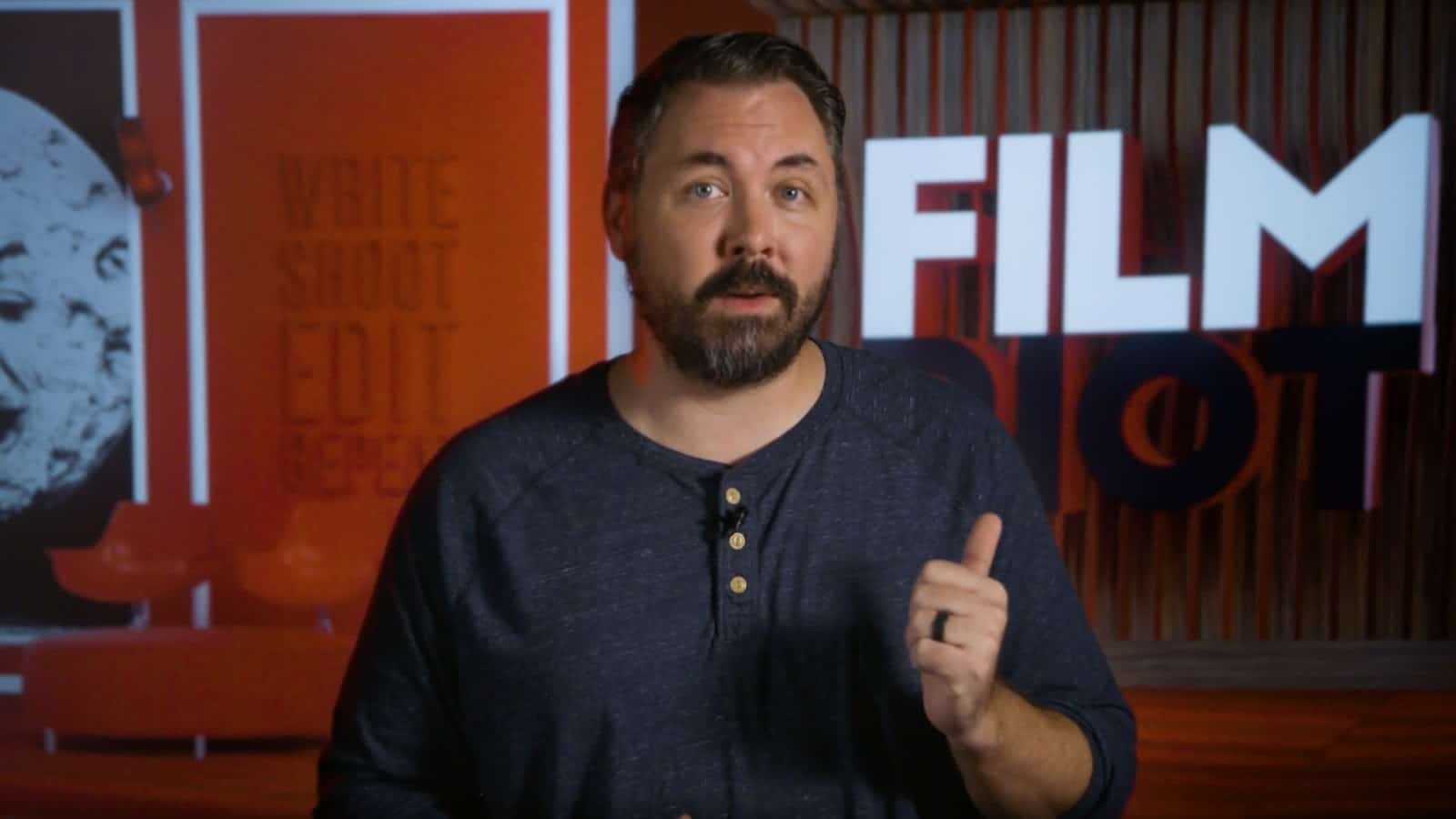 Ryan Connolly with Film Riot background