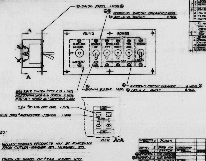 Guns Bombs Panel Plans.